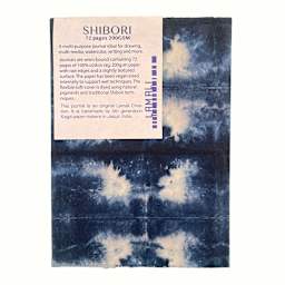 LAMALI Shibori Soft-Cover Handmade Journal, 5.9 in x 8.3 in, 72 Pgs./Bk., Indigo