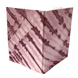 LAMALI Shibori Soft-Cover Handmade Journal, 8.3 in x 11.8 in, 72 Pgs./Bk., Madder