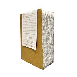 LAMALI Liasse Soft-Cover Handmade Book, 4.7 in x 7.1 in, 180 Pgs./Bk, Solid Gold