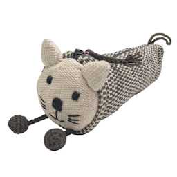 Woven Cat Handmade Pouches Green