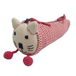 Woven Cat Handmade Pouches Pink