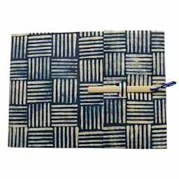 LAMALI Gargi Soft-Cover Handmade Journal, 5.9 in x 8.7 in, 96 Pgs./Bk., Blue Batik