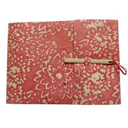 LAMALI Gargi Soft-Cover Handmade Journal, 5.9 in x 8.7 in, 96 Pgs./Bk., Rose Batik