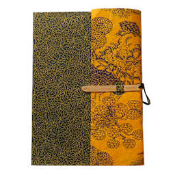 LAMALI Wanderer Hard-Cover Handmade Journal, 5.9 in x 8.3 in, 164 Pgs./Bk., Gold-Brown
