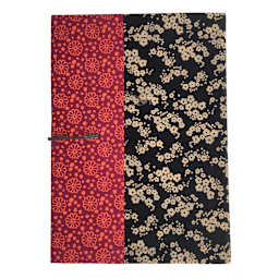 LAMALI Wanderer Hard-Cover Handmade Journal, 5.9 in x 8.3 in, 164 Pgs./Bk., Red-Ebony