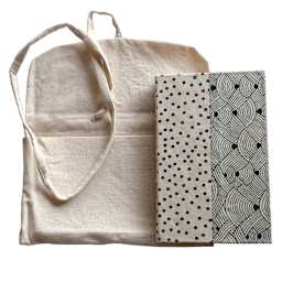 LAMALI Traveler's Hard-Cover Handmade Journal, 3.5 in x 5.5 in, 160 Pgs./Bk. White/Black