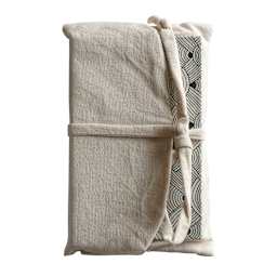 LAMALI Traveler's Hard-Cover Handmade Journal, 3.5 in x 5.5 in, 160 Pgs./Bk. White/Black