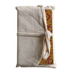 LAMALI Traveler's Hard-Cover Handmade Journal, 3.5 in x 5.5 in, 160 Pgs./Bk. Red/Brown