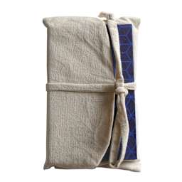 LAMALI Traveler's Hard-Cover Handmade Journal, 3.5 in x 5.5 in, 160 Pgs./Bk., Blue/Navy