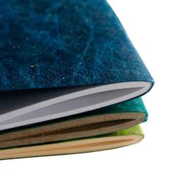 LAMALI Ninki Soft-Cover Handmade Journal, 4.3 in x 5.9 in, 64 Pgs./Bk., Cool Tones