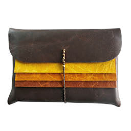 LAMALI Ninki Soft-Cover Handmade Journal, 4.3 in x 5.9 in, 64 Pgs./Bk., Earth Tones