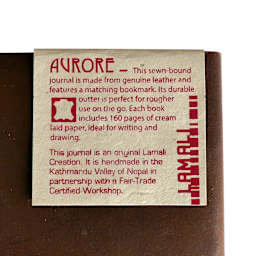 LAMALI Aurore Soft-Cover Handmade Journal, Black/Grey