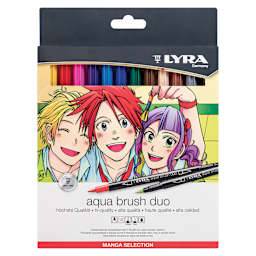 Aqua Brush Duo Set 12-Piece Manga Set