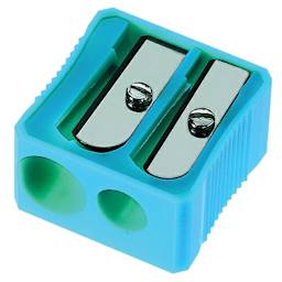 Block Design Pencil Sharpeners Double-Hole