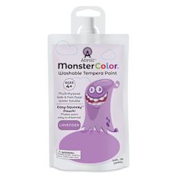 Abroli MonsterColor Washable Tempera Paint - Lavender, 5 oz Pouch, front
