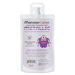 Abroli MonsterColor Washable Tempera Paint - Metallic Purple, 5 oz Pouch