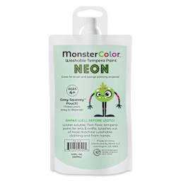 Abroli MonsterColor Washable Tempera Paint - Neon Green, 5 oz Pouch