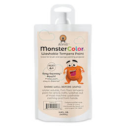 Abroli MonsterColor Washable Tempera Paint - Orange, 5 oz Pouch