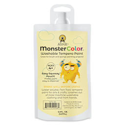 Abroli MonsterColor Washable Tempera Paint - Yellow, 5 oz Pouch