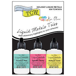 Crafter's Workshop Liquid Metallic Watercolor Set of 3 Holiday Colors