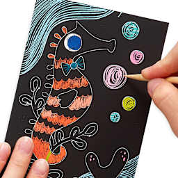 Mini Scratch & Scribble Art Kits Friendly Fish