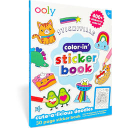 Cute-A-Licious Doodles Sticker Book 400+ Color-In Sticker Book