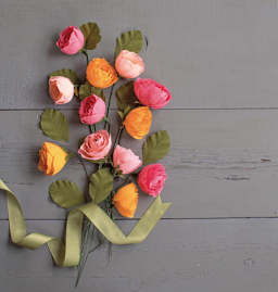 Crepe Paper Ranunculus Flower Kit Ranunculus Kit