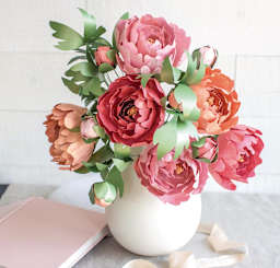 Frosted Paper Stack Kits Peony Flowers Kit
