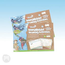 Micador jR. WorldBuildA Drawing Activities Pad, 8.25 in x 11.75 in (A4)