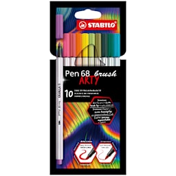 Pen 68 Brush Sets 10-Pen ARTY Wallet Set