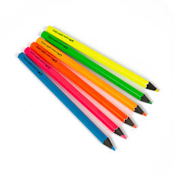 Neon Glow Jumbo Pencils 6-Color Set