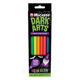 Neon Glow Jumbo Pencils 6-Color Set