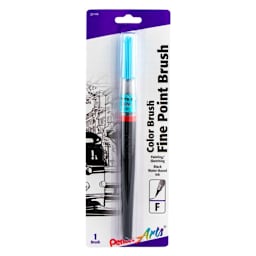 Color Brush Pens & Refill Ink Cartridges Black Fine Water-Based Ink, Carded - Peggable