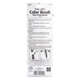 Color Brush Pens & Refill Ink Cartridges Black Fine Water-Based Ink, Carded - Peggable