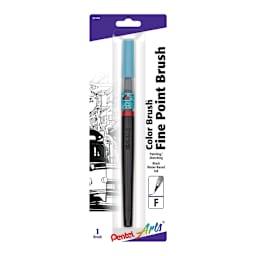 Color Brush Pens & Refill Ink Cartridges Black Fine Water-Based Ink, Carded - Peggable