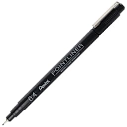 Pentel Arts Pointliner Pen .4mm - Black