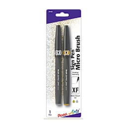 Sign Pen Set Micro Brush 2-Pen Set - Gold & Silver