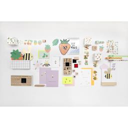 Rico Design Greeting Cards Bee/Fruit/Flower 6.7" x 4.75"