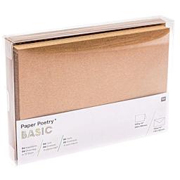 Rico Design Greeting Cards, Pkg of 15 Kraft 6.7" x 4.75"