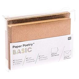 Rico Design Greeting Cards, Pkg of 15 Kraft 4.1" x 2.9"