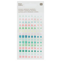 Sticker Sheet Sets Triangles/Squares - 4 Shts./Pkg.