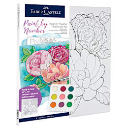 Paint By Number Watercolor Sets Bold Floral