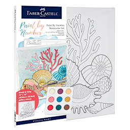 Paint By Number Watercolor Sets Coastal