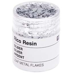 Resin Leaf Metal Flakes Silver