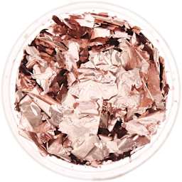 Resin Leaf Metal Flakes Rose Gold