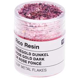 Resin Leaf Metal Flakes Rose Gold Dark