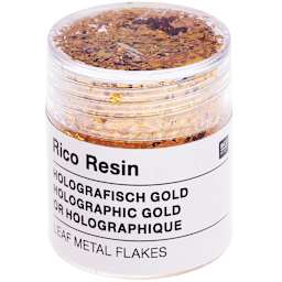 Resin Leaf Metal Flakes Holographic Gold