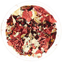 Resin Leaf Metal Flakes Gold-Red