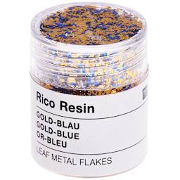 Resin Leaf Metal Flakes Gold-Blue