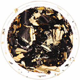 Resin Leaf Metal Flakes Gold-Black
